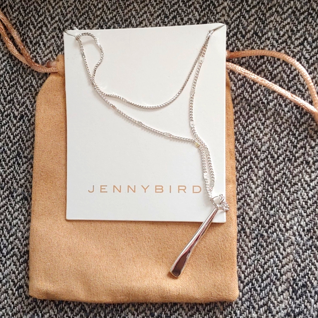 Nwt Jenny Bird Silver Drop Necklace 65$